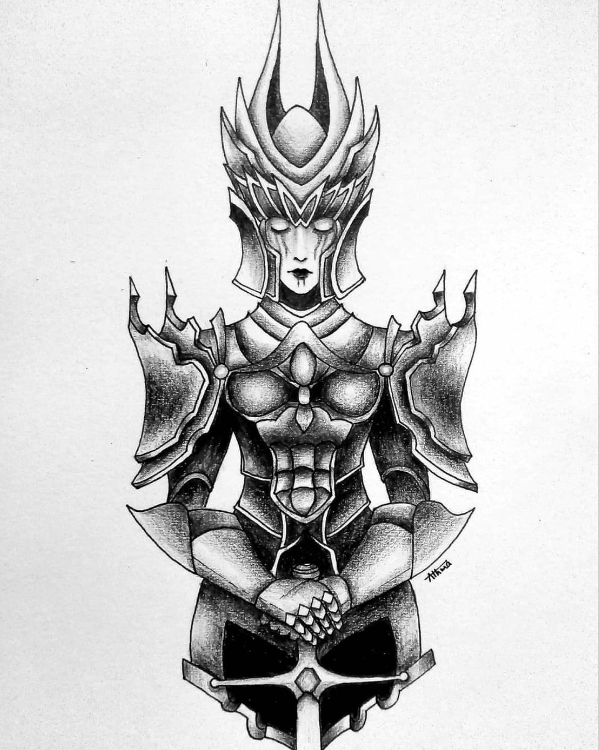 The Sentinel — Graphite on paper