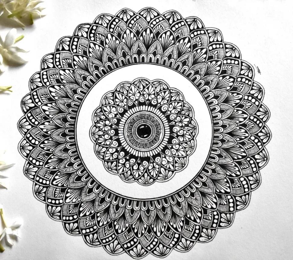 Mandala II — Ink on paper