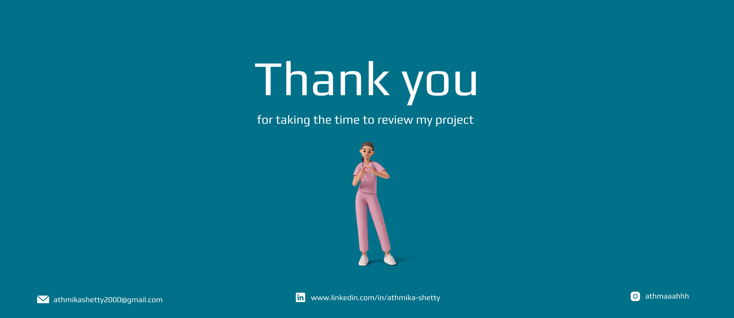 Thank you for taking the time to review this project
