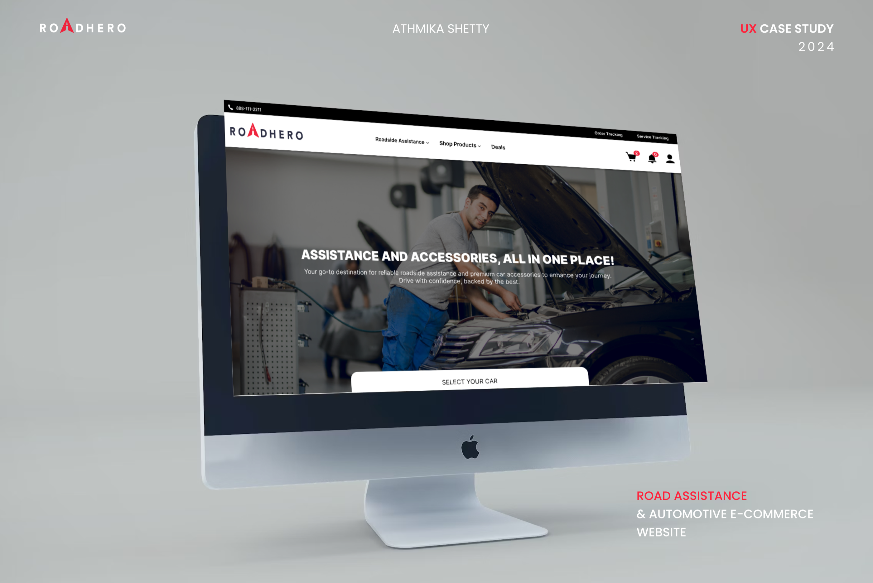 RoadHero — UX case study cover